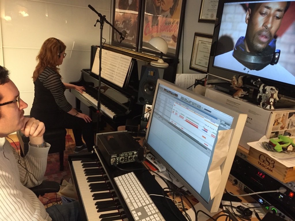 Recording piano with Sarah Lynch